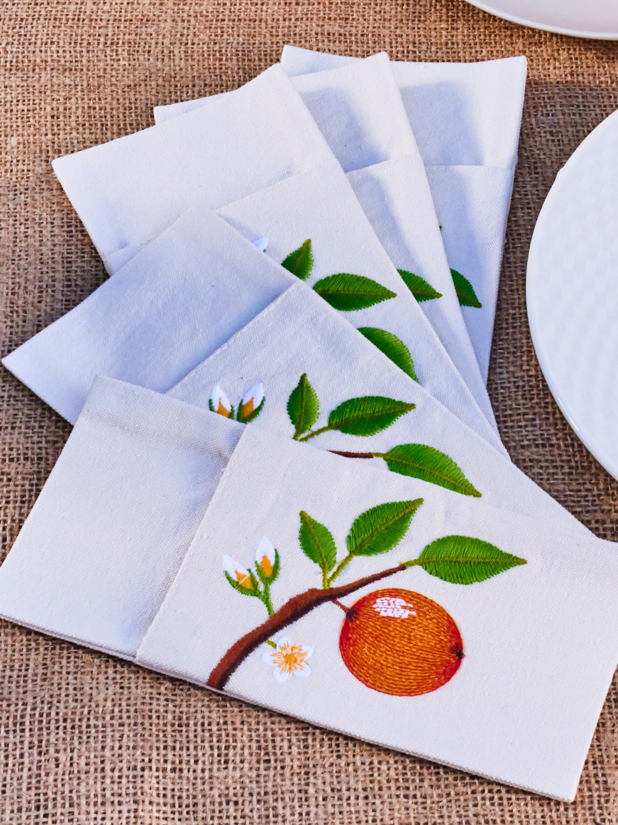 Citrus Grove - Set of 6 Cutlery Pocket Napkins
