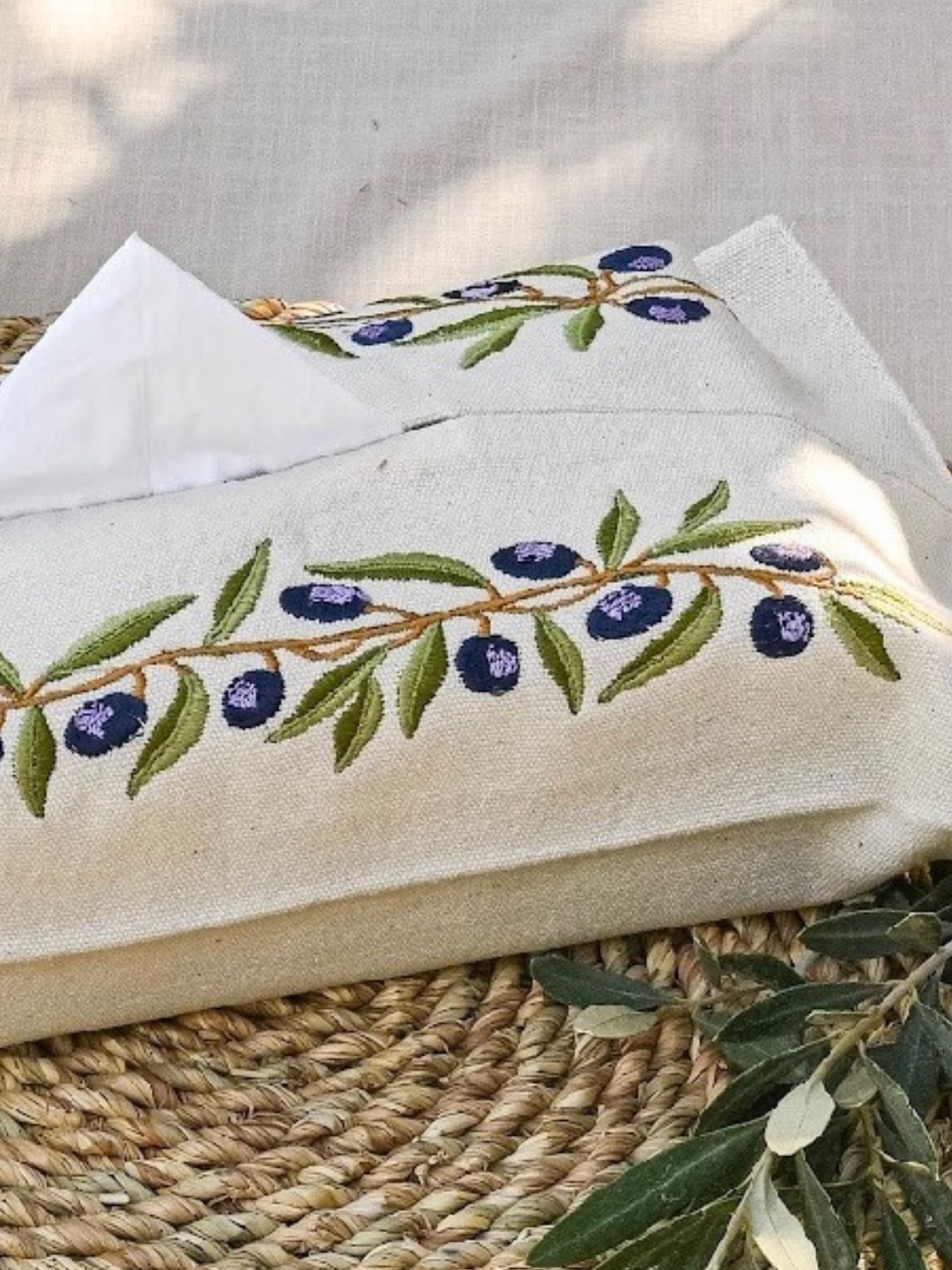 Olive Branch - Tissue Box Cover