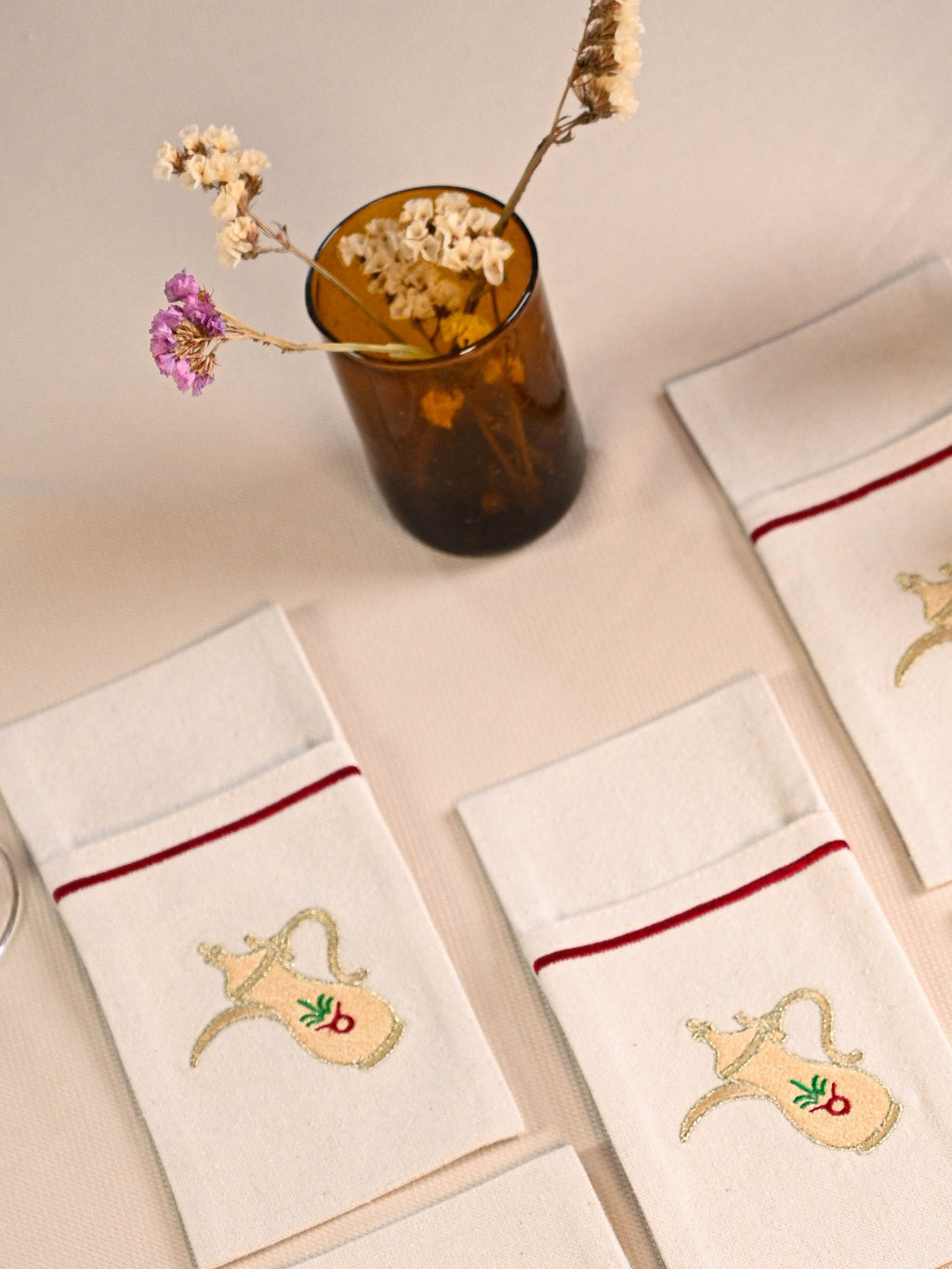 Rooted Traditions - Set of 6 Cutlery Pocket Napkins