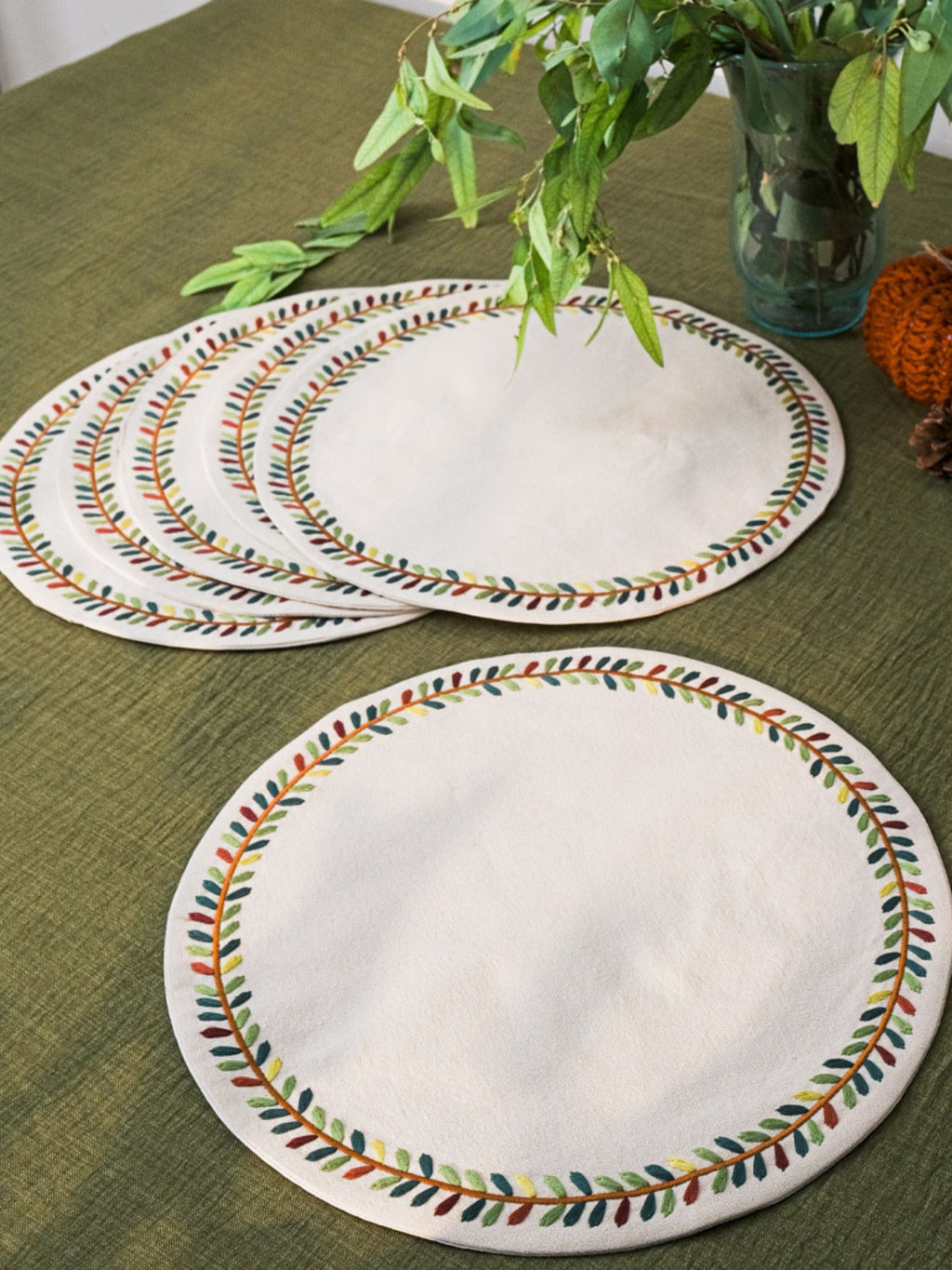 Simply Autumn - Set of 6 Round Placemats