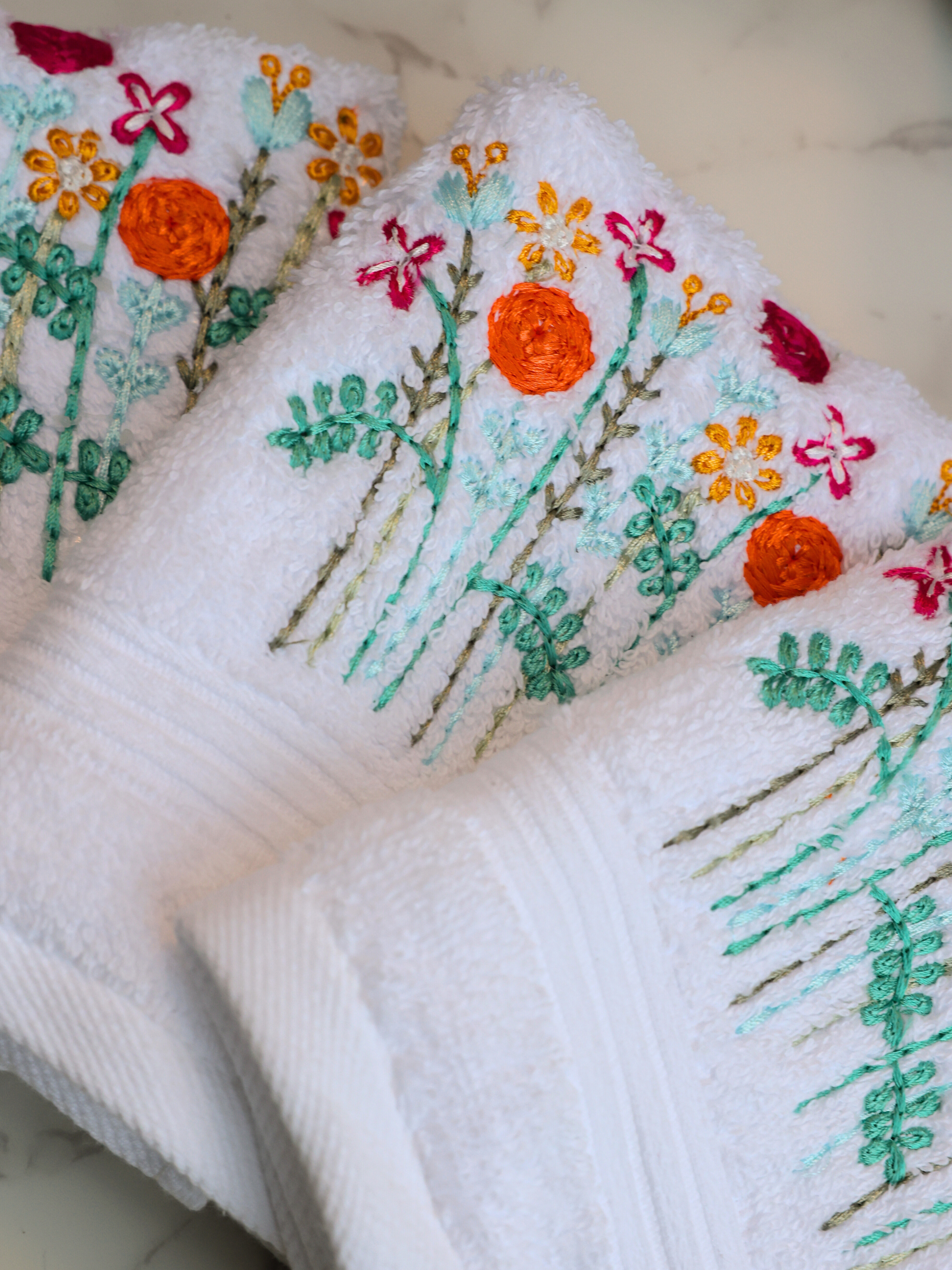 Vivid Bloom Set - Set of 3 Wash Towels