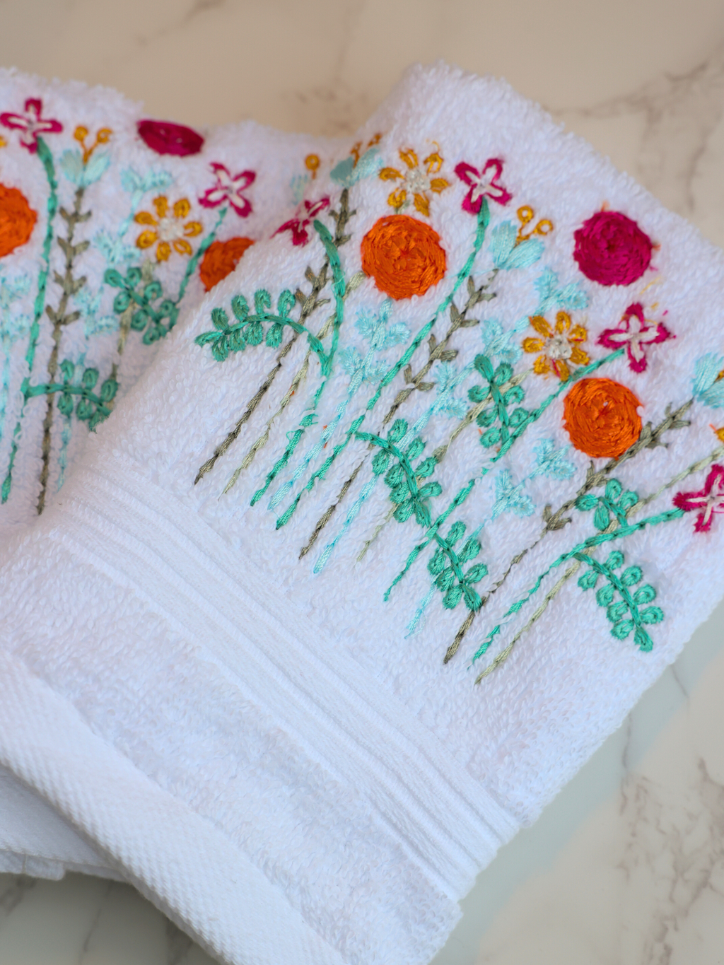 Vivid Bloom Set - Set of 3 Wash Towels