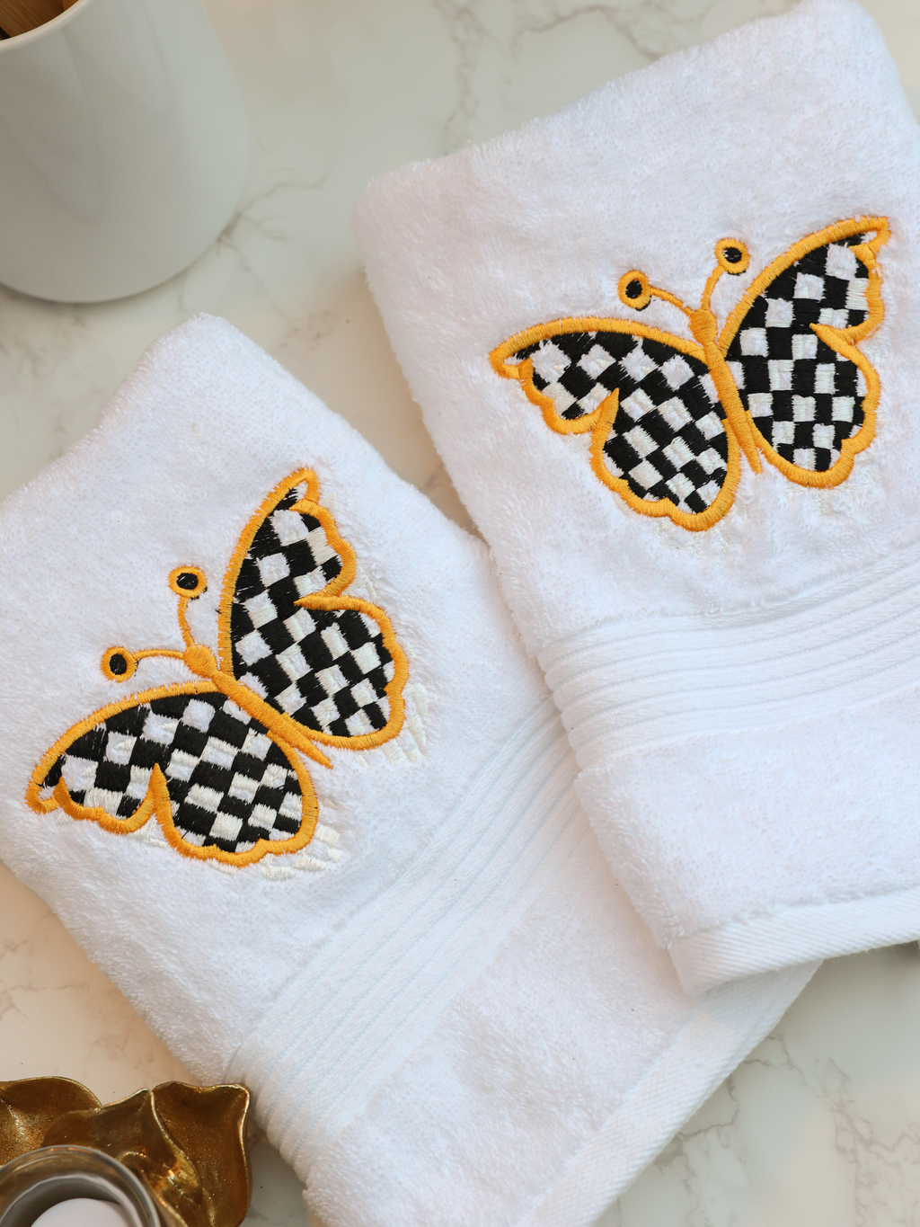 Golden Flight - Set of 2 Hand Towels