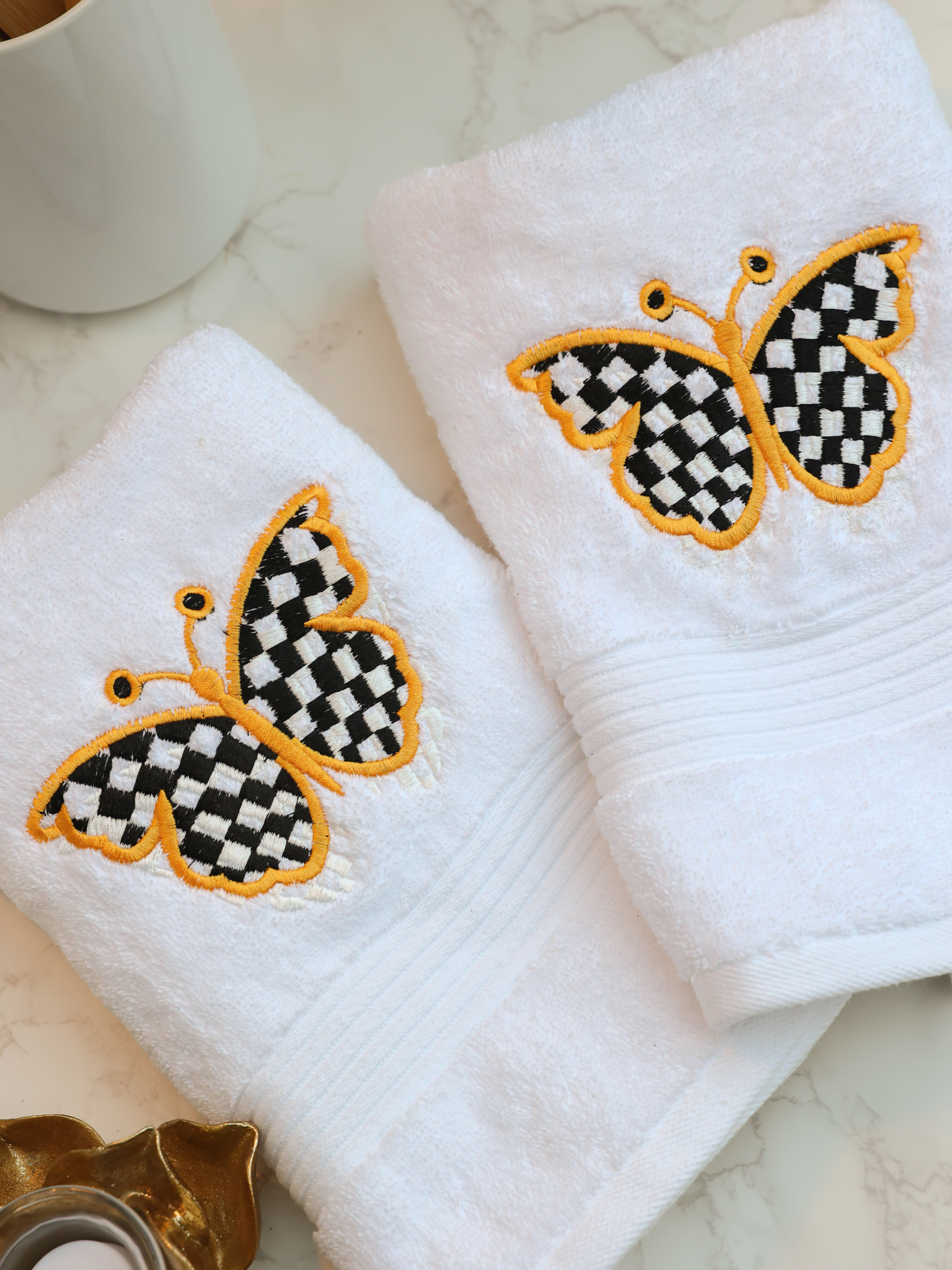 Golden Flight - Set of 2 Hand Towels