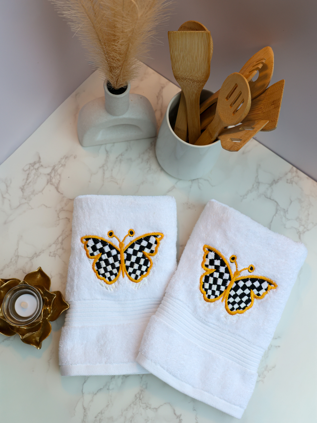 Golden Flight - Set of 2 Hand Towels