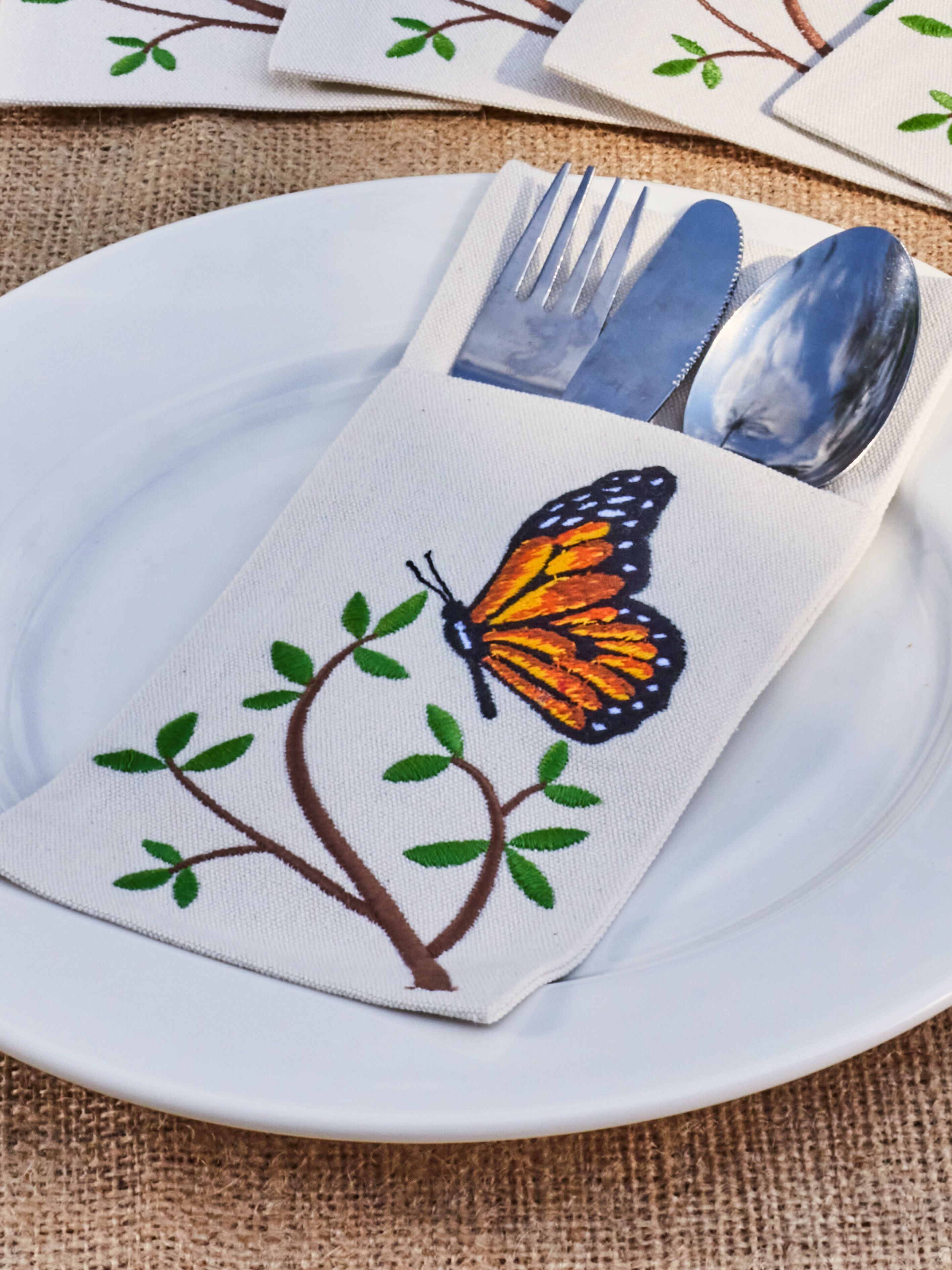 Amber Flight - Set of 6 Cutlery Pocket Napkins