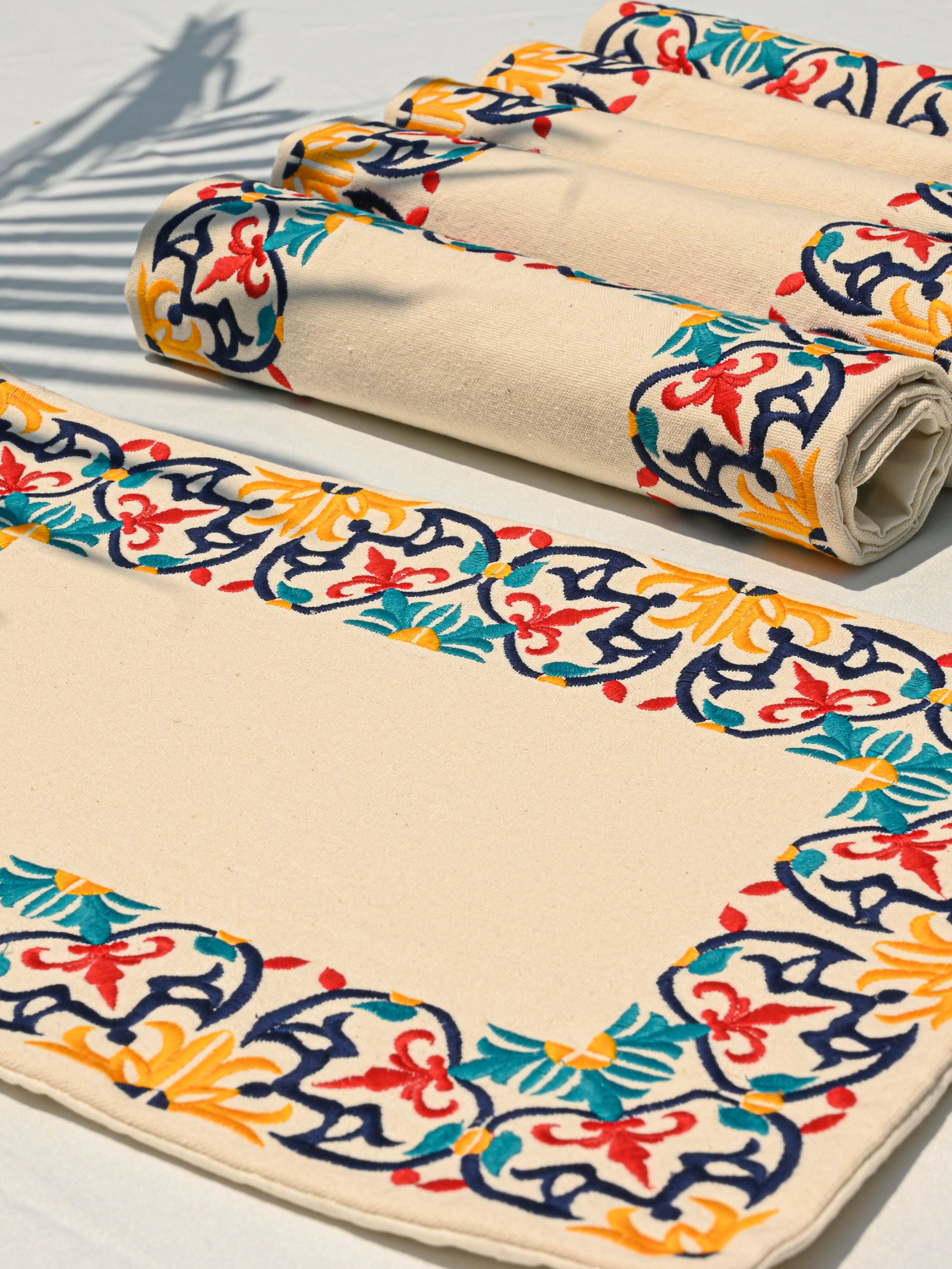 Flor de Mediterra - Set of 6 Placemats