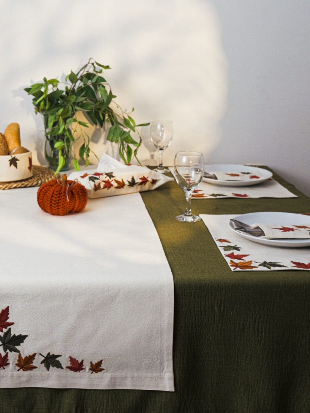 Autumn Maple - Set of 6 Pocket Cutlery Napkins