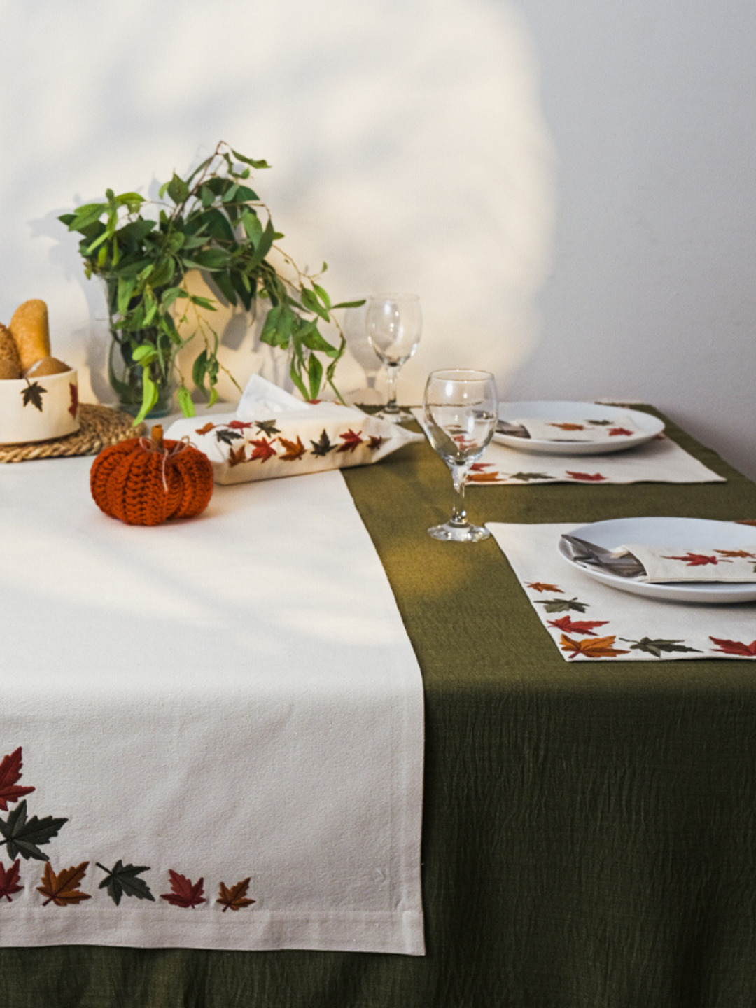 Autumn Maple - Set of 6 Pocket Cutlery Napkins