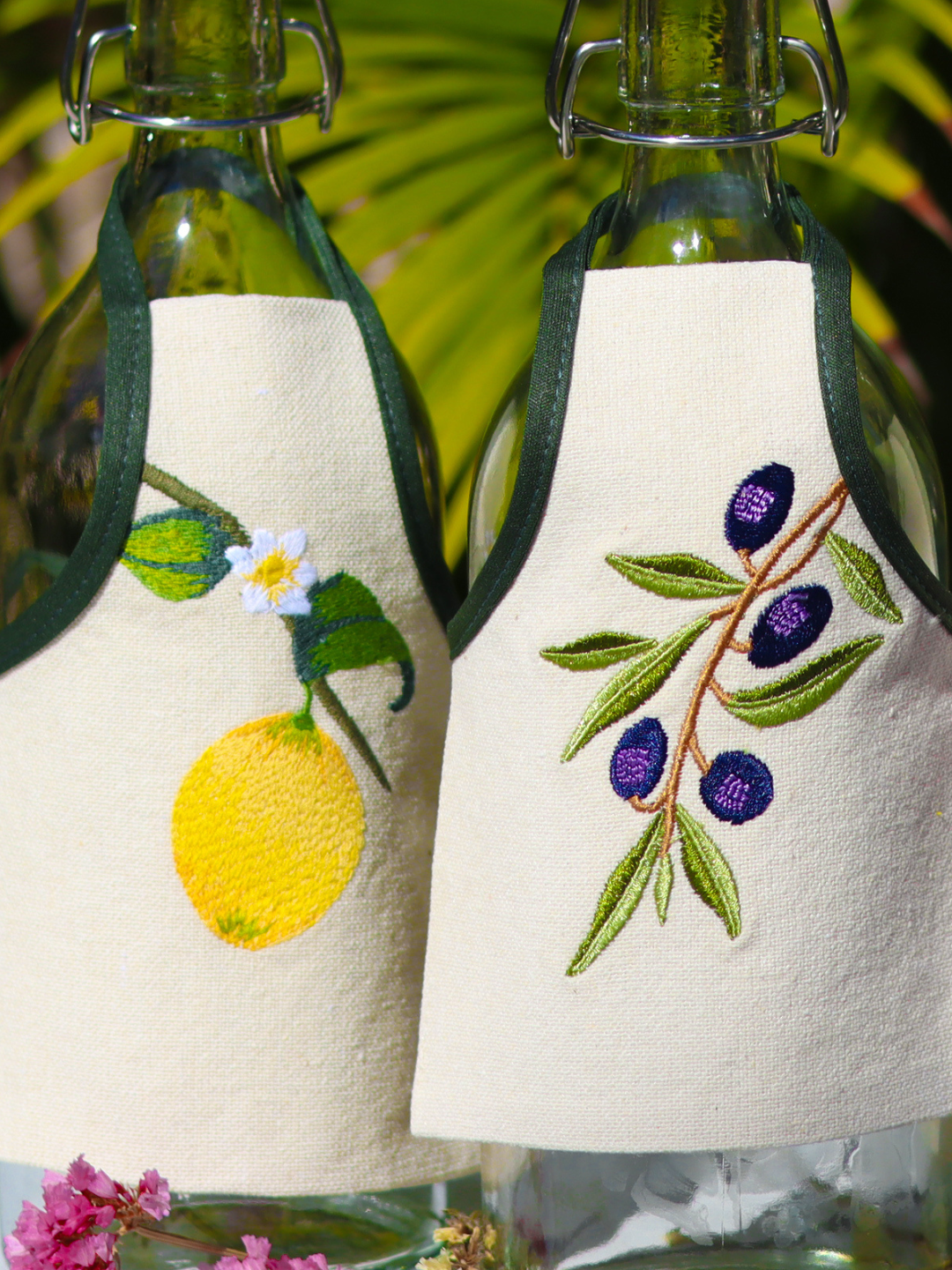 Oil and Vinegar Bottle Aprons